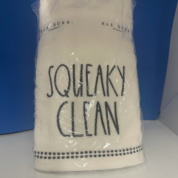 Rae Dunn Other - Rae Dunn Set of 2 Hand Towels “Squeaky Clean”